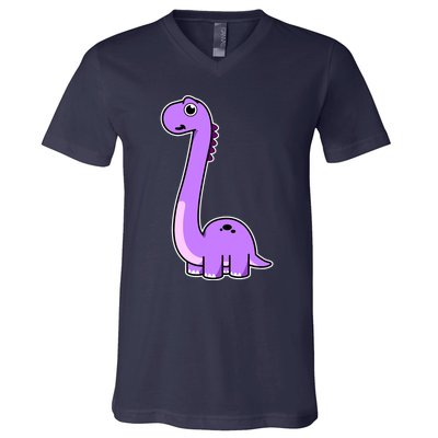 Cute Brontosaurus Dinosaur Tee - Purple Dino Adult and V-Neck T-Shirt