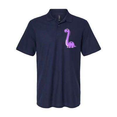 Cute Brontosaurus Dinosaur Tee - Purple Dino Adult and Softstyle Adult Sport Polo