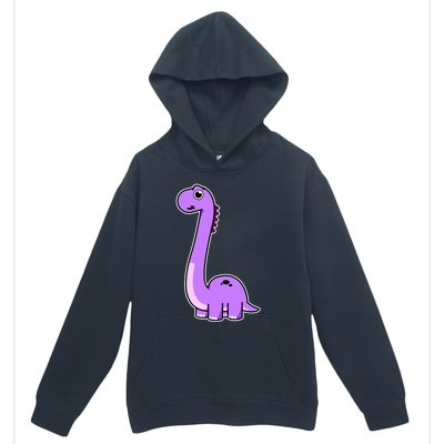 Cute Brontosaurus Dinosaur Tee - Purple Dino Adult and Urban Pullover Hoodie