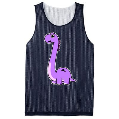 Cute Brontosaurus Dinosaur Tee - Purple Dino Adult and Mesh Reversible Basketball Jersey Tank