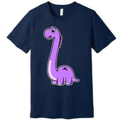 Cute Brontosaurus Dinosaur Tee - Purple Dino Adult and Premium T-Shirt