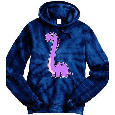 Cute Brontosaurus Dinosaur Tee - Purple Dino Adult and Tie Dye Hoodie