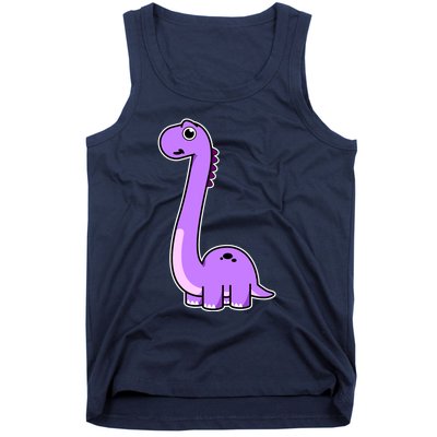 Cute Brontosaurus Dinosaur Tee - Purple Dino Adult and Tank Top