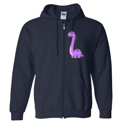 Cute Brontosaurus Dinosaur Tee - Purple Dino Adult and Full Zip Hoodie