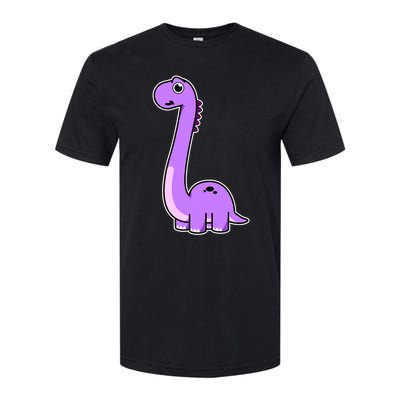 Cute Brontosaurus Dinosaur Tee - Purple Dino Adult and Softstyle® CVC T-Shirt