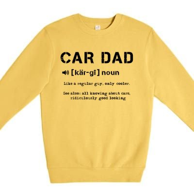 Cardad Best Dad Ever Car Racing Speedway Race Track Premium Crewneck Sweatshirt