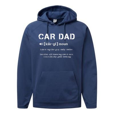 Cardad Best Dad Ever Car Racing Speedway Race Track Performance Fleece Hoodie