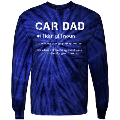 Cardad Best Dad Ever Car Racing Speedway Race Track Tie-Dye Long Sleeve Shirt