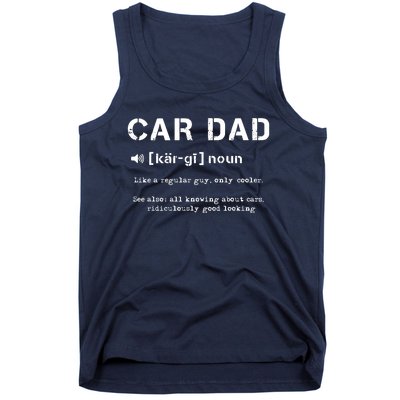 Cardad Best Dad Ever Car Racing Speedway Race Track Tank Top