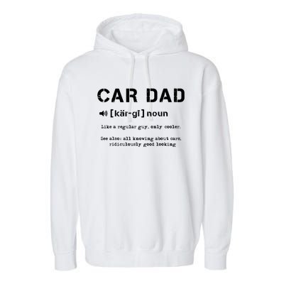 Cardad Best Dad Ever Car Racing Speedway Race Track Garment-Dyed Fleece Hoodie