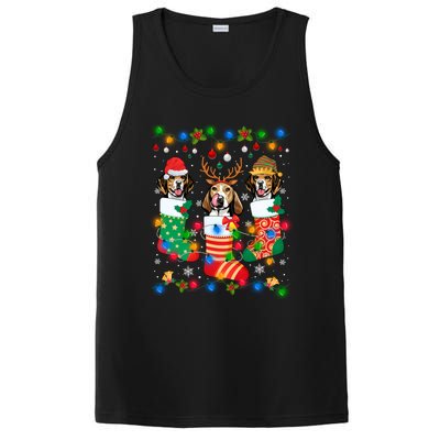 Cute Beagle Dog Puppy Christmas Socks Xmas Gift PosiCharge Competitor Tank