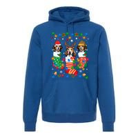 Cute Beagle Dog Puppy Christmas Socks Xmas Gift Premium Hoodie