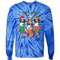 Cute Beagle Dog Puppy Christmas Socks Xmas Gift Tie-Dye Long Sleeve Shirt