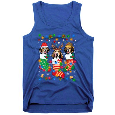 Cute Beagle Dog Puppy Christmas Socks Xmas Gift Tank Top