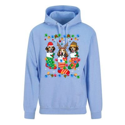 Cute Beagle Dog Puppy Christmas Socks Xmas Gift Unisex Surf Hoodie