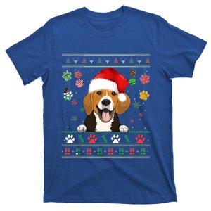 Cute Beagle Dog Xmas Santa Funny Ugly Christmas Gift T-Shirt