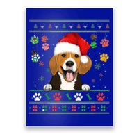 Cute Beagle Dog Xmas Santa Funny Ugly Christmas Gift Poster