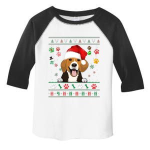 Cute Beagle Dog Xmas Santa Funny Ugly Christmas Gift Toddler Fine Jersey T-Shirt