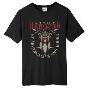 Classic Biker Distracted By Motorcycles And Boobs Tall Fusion ChromaSoft Performance T-Shirt