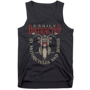 Classic Biker Distracted By Motorcycles And Boobs Tank Top