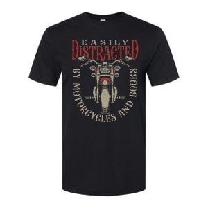 Classic Biker Distracted By Motorcycles And Boobs Softstyle CVC T-Shirt