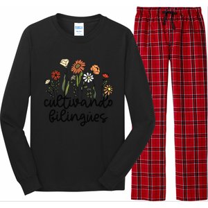 Cultivando Bilingues Dual Language Crew Bilingual Teacher Long Sleeve Pajama Set