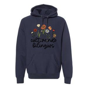 Cultivando Bilingues Dual Language Crew Bilingual Teacher Premium Hoodie