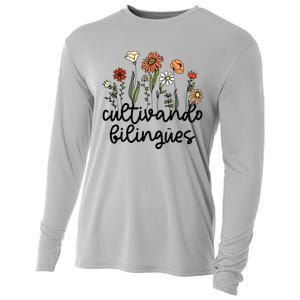 Cultivando Bilingues Dual Language Crew Bilingual Teacher Cooling Performance Long Sleeve Crew