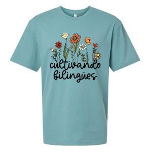 Cultivando Bilingues Dual Language Crew Bilingual Teacher Sueded Cloud Jersey T-Shirt