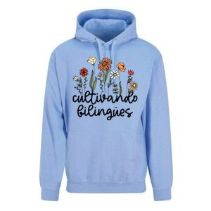 Cultivando Bilingues Dual Language Crew Bilingual Teacher Unisex Surf Hoodie