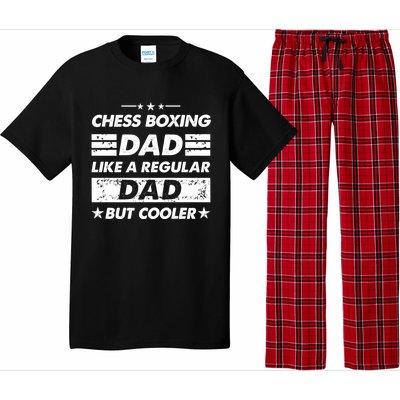 Chess Boxing Dad Like A Regular Dad Funny Chess Boxing Gift Pajama Set