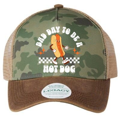 Checkered Bad Day To Be A Hot Dog 4th Of July Legacy Tie Dye Trucker Hat