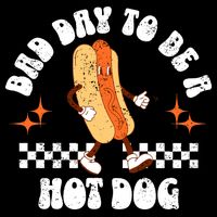 Checkered Bad Day To Be A Hot Dog 4th Of July Flexfit Unipanel Trucker Cap