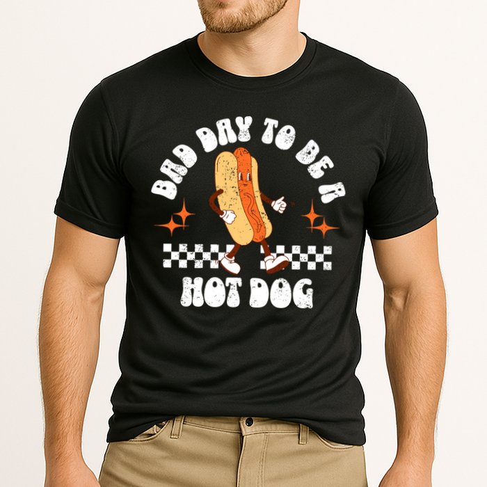 Checkered Bad Day To Be A Hot Dog 4th Of July Performance Shirt