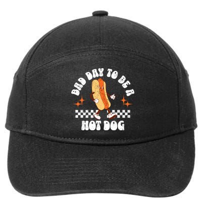 Checkered Bad Day To Be A Hot Dog 4th Of July 7-Panel Snapback Hat