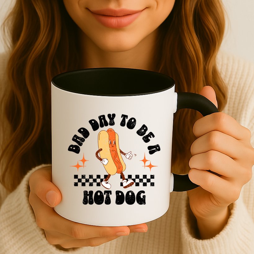 Checkered Bad Day To Be A Hot Dog 4th Of July Mug