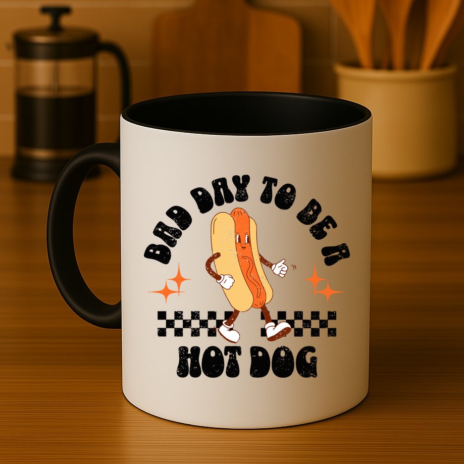 Checkered Bad Day To Be A Hot Dog 4th Of July Mug