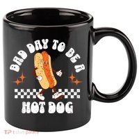 Checkered Bad Day To Be A Hot Dog 4th Of July 11oz C Handle Ceramic Mug