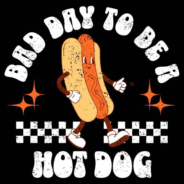 Checkered Bad Day To Be A Hot Dog 4th Of July Youth Performance Sprint T-Shirt