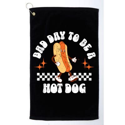 Checkered Bad Day To Be A Hot Dog 4th Of July Golf Towel