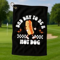 Checkered Bad Day To Be A Hot Dog 4th Of July Golf Towel