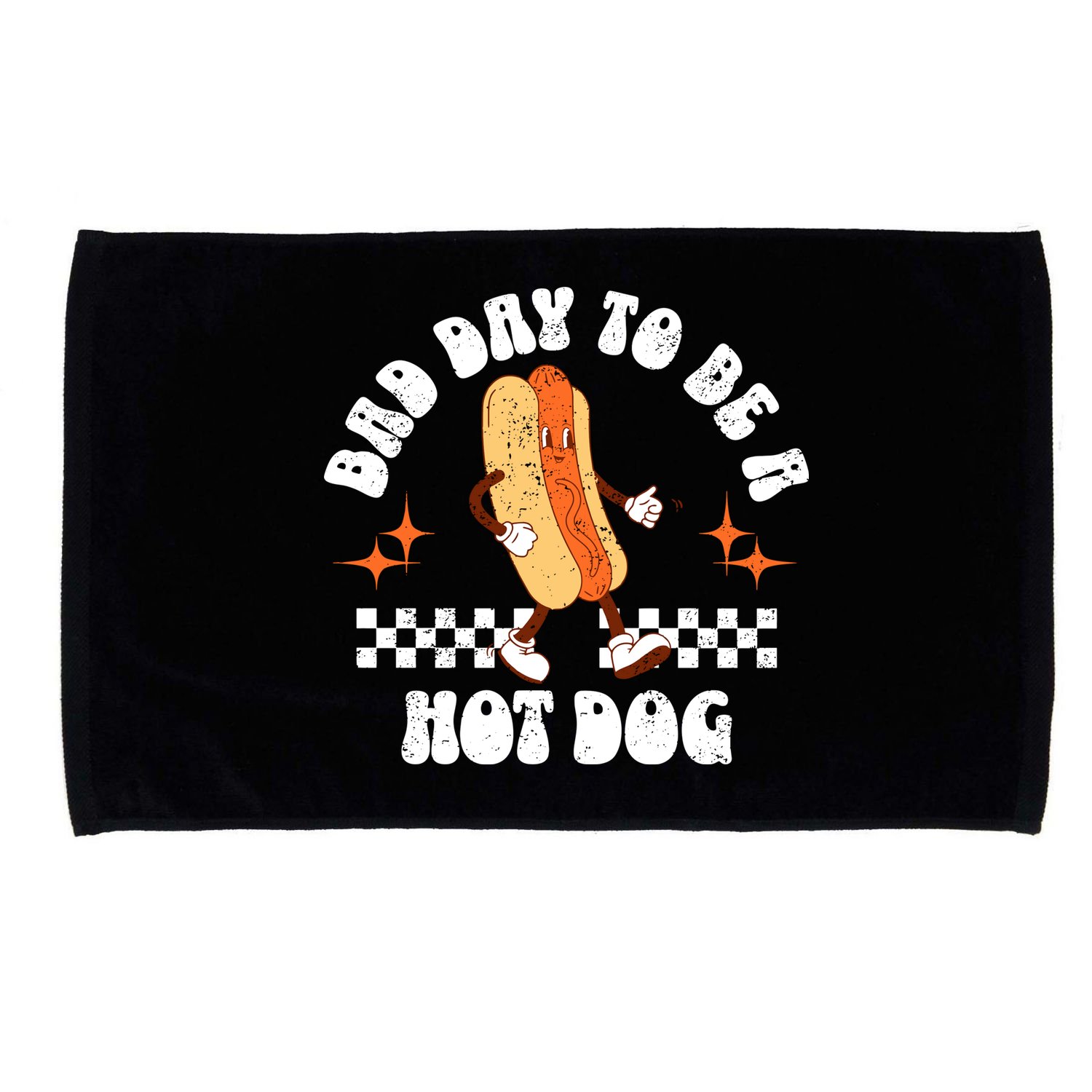 Checkered Bad Day To Be A Hot Dog 4th Of July Microfiber Hand Towel