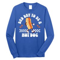 Checkered Bad Day To Be A Hot Dog 4th Of July Long Sleeve Shirt