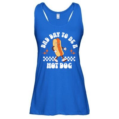 Checkered Bad Day To Be A Hot Dog 4th Of July Ladies Essential Flowy Tank