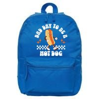 Checkered Bad Day To Be A Hot Dog 4th Of July 16 in Basic Backpack