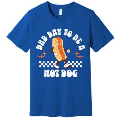 Checkered Bad Day To Be A Hot Dog 4th Of July Premium T-Shirt