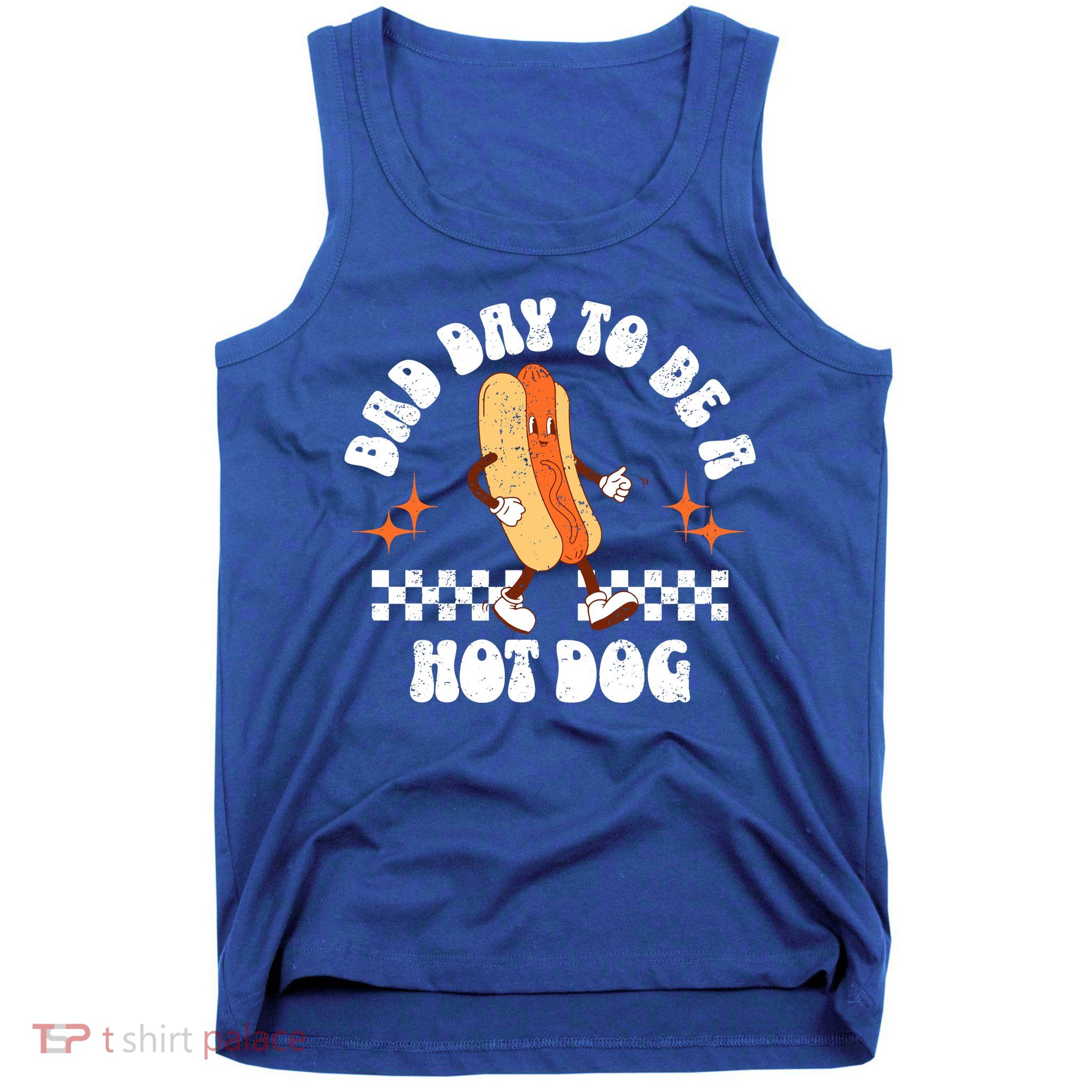 Checkered Bad Day To Be A Hot Dog 4th Of July Tank Top
