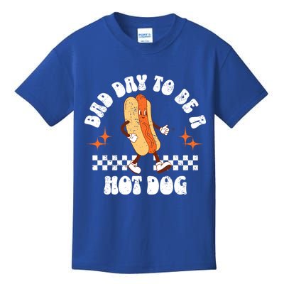 Checkered Bad Day To Be A Hot Dog 4th Of July Kids T-Shirt