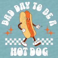 Checkered Bad Day To Be A Hot Dog 4th Of July Sueded Cloud Jersey T-Shirt