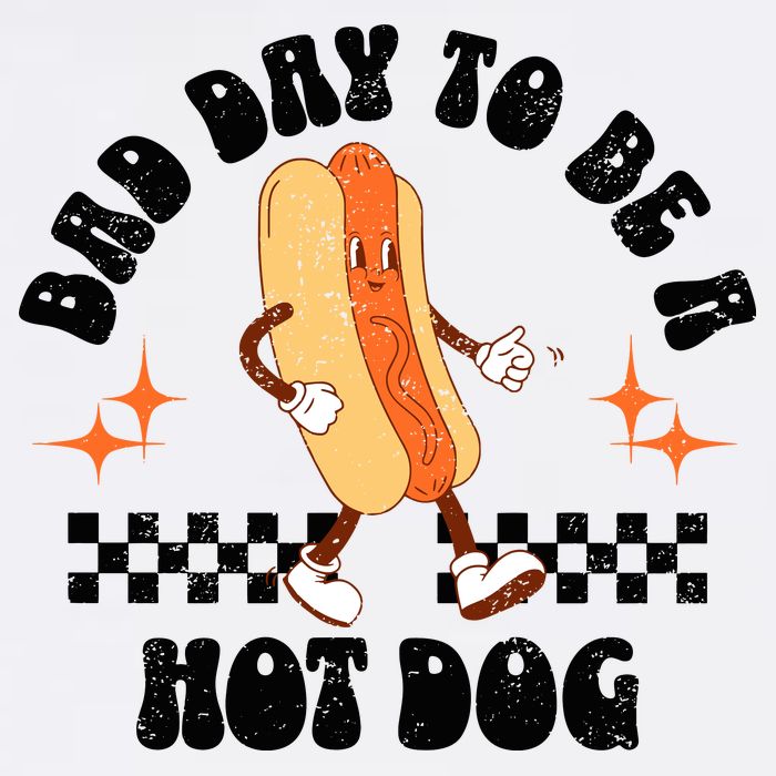 Checkered Bad Day To Be A Hot Dog 4th Of July Garment-Dyed Sweatshirt